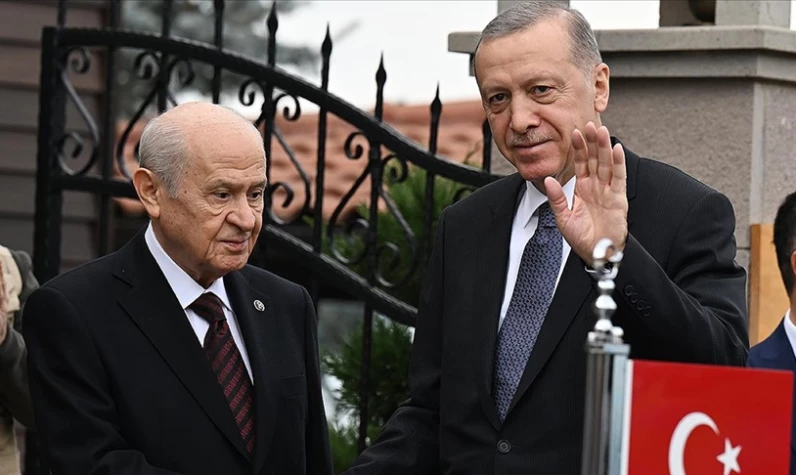 Cumhurun liderleri bayramlaştı! Erdoğan MHP lideri Devlet Bahçeli ile görüştü!